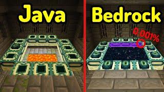 Java vs Bedrock Minecraft Věci