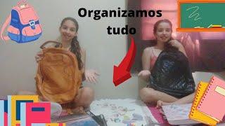 ORGANIZANDO NOSSO MATERIAL ESCOLAR DE 2022 ~volta as aulas~ - laura e Gleyci