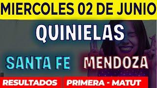 Quinielas Primera y matutina de Santa fé y Mendoza Miércoles 2 de Junio