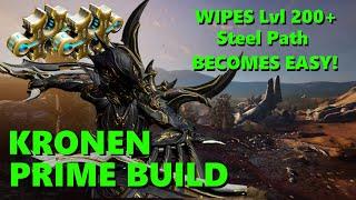 Warframe Godly Kronen Prime Build! Wipes Lvl 200+ (Steel Path is Easy mode)