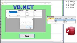 VB.net tutorial - How to insert update and delete in DataGridView using one button Save