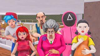 Tani, Miss T, Squid Game Doll and Girlfriend in the Hospital - Scary teacher 3D |VMAni English|