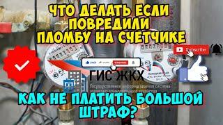 Что делать если повредили пломбу на счётчике, как не платить большой штраф?