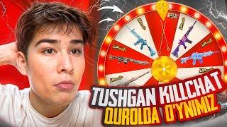 RULETKADAN TUSHGAN RANDOM KILLCHATLI QUROLDA O’YNADIK| PUBG MOBILE