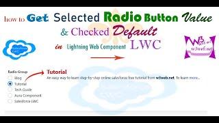 How to get selected radio button value and display content of button checked value in Salesforce LWC