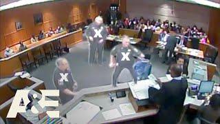 Court Cam: Bailiffs Use Football Moves to Stop Escape Attempt | A&E