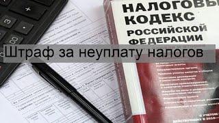 Штраф за неуплату налогов