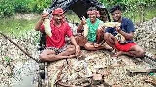 আবারো বিদ্যাধরী নদীতে বরসি ফেলে বিভিন্ন ধরনের মাছের দেখা পেলাম !!! part-2