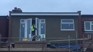 Loft Conversion Dormer Being Rendered Start To Finish