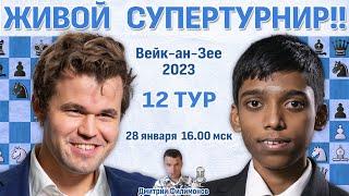 Карлсен, Абдусатторов, Дин Лижень!  Вейк-ан-Зее 2023. 12 тур  Дмитрий Филимонов  Шахматы