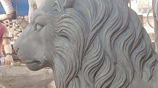 making a lion statue with cement // lion statue making..