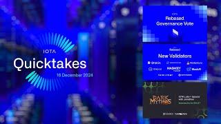 IOTA Quicktakes 16.12.2024: IOTA Rebased Vote Validation Phase, More Validators Join Testnet & more