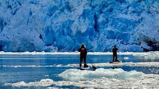 Sailing Alaska: Paddleboarding to a huge calving glacier!