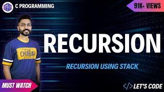 Recursion in Programming | Smallest Recursive Program | Recursion using stack