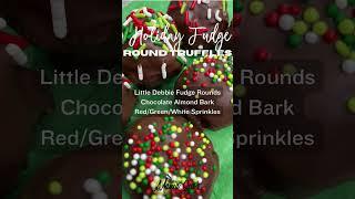 Easy and delicious Holiday Fudge Round Truffles! Best Christmas truffles!  Easiest Christmas Treat!