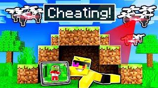 Using SECRET DRONES To CHEAT In Minecraft Hide and Seek!