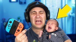 How To Play Video Games With A Newborn Baby...