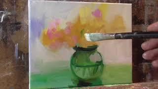 Flowers LONG version ALLA PRIMA Oil Painting Demo realtime