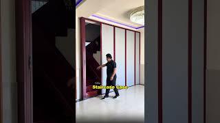 Invisible folding door is installed just spend 10 minutes.#slidingdoors #glassdoor 