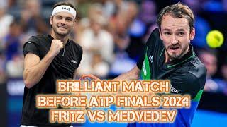 FRITZ vs MEDVEDEV FULL HIGHLIGHTS BEFORE ATP FINALS 2024