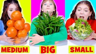 ASMR Big, Medium and Small Plate Challenge by LiliBu | Mukbang And Eating Sounds