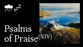 Psalms of Adoration with Rain Sounds for Sleeping | Black Screen & Looping Bible Reading