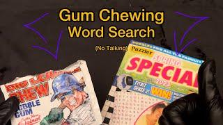 Asmr: Bubble gum chewing / Word search (No talking)