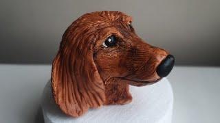 How to make Dog's head and front paws fondant / gumpaste topper