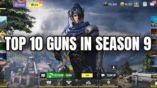 TOP 10 GUNS/LOADOUTS IN CODM SEASON 9