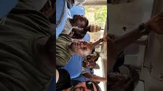 happy people strolling through Africa (sideways)