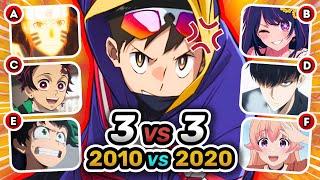  2010s vs 2020s Anime Openings — 3 vs 3 Showdown Quiz!