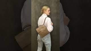 Сумка-рюкзак из натуральной кожи в 3-х цветах