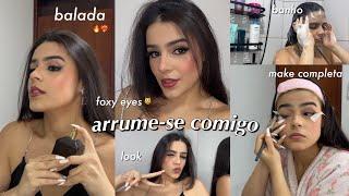 SE ARRUME COMIGO PARA NOITADA| Make, cabelo e look️‍