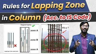 Rules for Lapping Zone in Column | As per IS Code | Lapping in Column