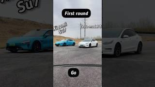 Xiaomi SU7 Vs Tesla model 3 Ev speed comparison!