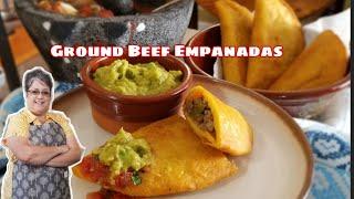 GROUND BEEF EMPANADAS with poblano peppers and cheese | Empanadas De Carne Molida 