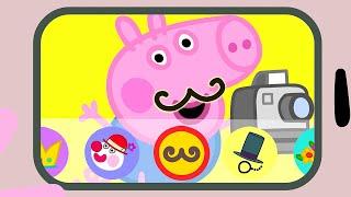 Fun Filters On Daddy Pig's Mobile Phone!  | Peppa Pig Tales