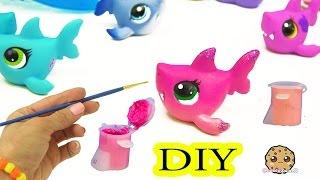 Custom Painting DIY Littlest Pet Shop Shark - LPS Do It YourSelf Cookieswirlc Craft Video