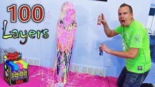 100 Layers of Silly String!!! (Challenge Gone Wrong)