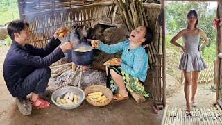 Mai 17 years old, makes grilled corn and boiled corn by hand and sells them at the market