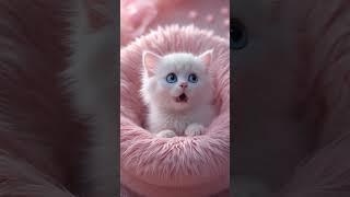 Cute Kitten Copies Baby’s Every Move! 