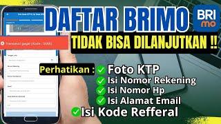 Daftar BRImo lewat hp tidak bisa dilanjutkan !?