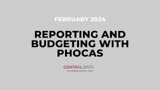 Reporting and Budgeting with Phocas