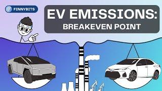 WHEN are Electric Vehicles cleaner than Gas cars? | Emissions Breakeven Point | FinnyBits