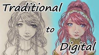 How to use a Traditional Lineart to make a Digital Coloring (FE:A - Olivia) [SpeedPaint]