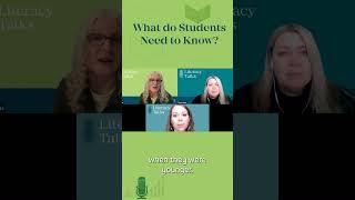 Science of Reading Podcast: Literacy Talks S3E7 - What do Students Need to Know? #shorts