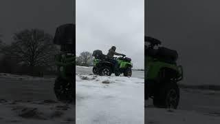 Artic cat XT 1000cc atv on black ice!!! #atv #1000cc #shorts #articcat