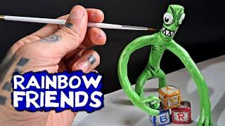 Haciendo a Green RAINBOW FRIENDS tutorial DECIMA BADILLA ROBLOX polimeric clay DYE