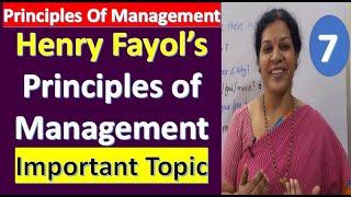 7. Henry Fayol's Principles Of Management from Principles of Management Subject