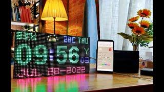 Cool Digital Wifi Clock ESP8266 DS3231 weather station RBG Matrix LED display